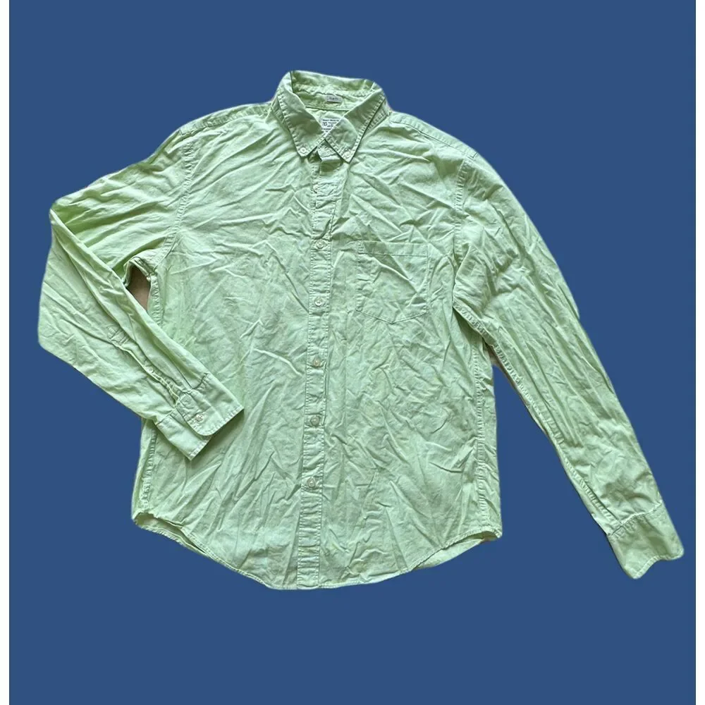 J. CREW WORN ONCE  Slim Fit  cotton long sleeve shirt ‎ Men size L